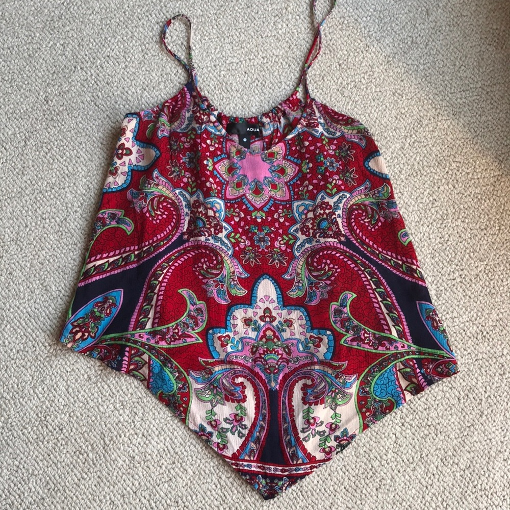 Women’s bandana style spaghetti strap tank top